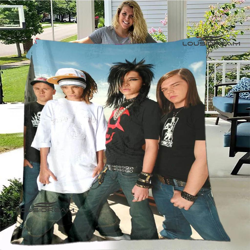 Dětská přikrývka s potiskem kapely Tokio Hotel Dětská Hřejivá přikrývka Flanel Měkká útulná deka Rozkládací pohovka Deka Cestovní deka Dárek k narozeninám