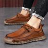 Fashion Fashion Men Sneakers handmade sewing Casual Shoes leather Lace-Up Men Shoes Walking Sneakers men moccasins Zapatillas Hombre