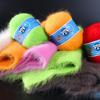 2 Pcs/Pack Long Plush Mink Wool Yarn for Needle Knitting Hand Crochet ,50g+20g