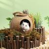 Hamster House Bite-resistant Natural Small Pet Coconut Cages Guinea-pig Hamster Hideout House Toy Wooden House Pet Supplies Natural Coconut Hut