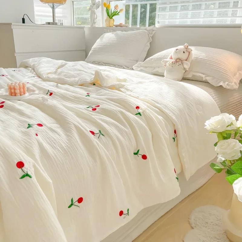 New Class A Small Fresh Double-Layer Wrinkled Yarn Washed Cotton Summer Quilt Summer Cool Quilt Air Conditioner Quilt