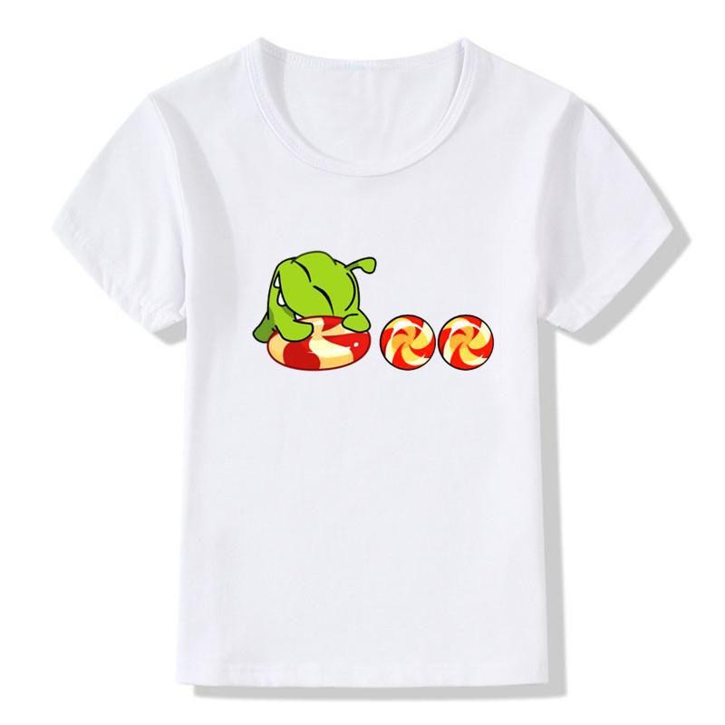 2025 Om Nom Stories Print Kids T Shirt Summer New T-shirt Cartoon Children T-shirts Baby Girls Boys Clothes Unisex Tshirt,HKP5410