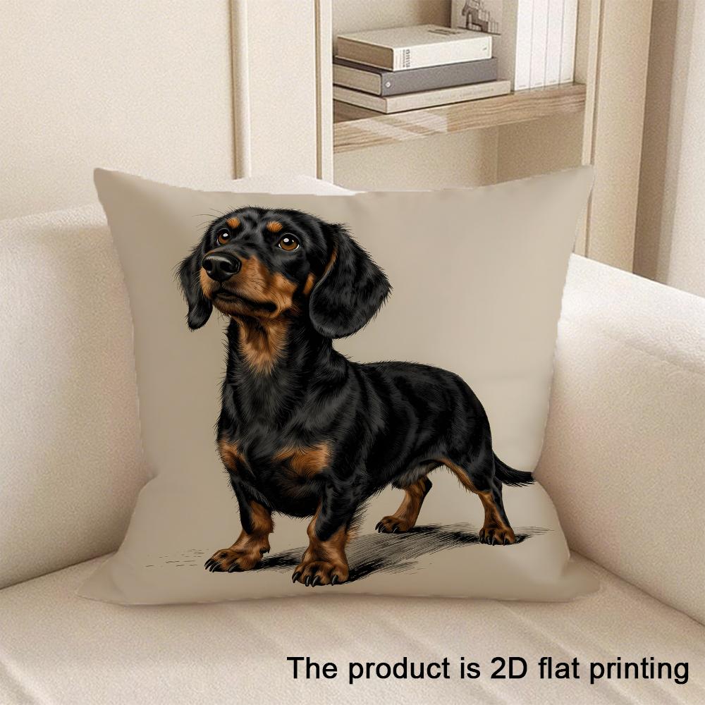 1Pc Cute Animal 2D Flat Printing Pillowcases Sofa Cushion Cover Home Bedroom Room Decoration