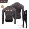 Mens Thermal Long Sleeve Cycling Jersey Fleece Set Road Mountain Biking Wear