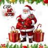 Holiday Glass Stickers Santa Claus Window Static Sticker, Reusable Waterproof PVC Christmas Decal, Decorative Ornaments HD Printing Clings for