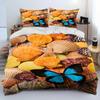 3D Butterfly Flower Bedding Set Women and Girls Down Duvet Cover Pillowcase 2/3pc King Queen Bed Cover Gift Home Textile