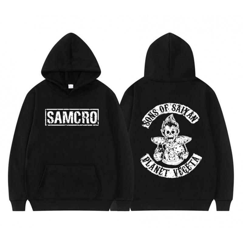 2025 Sons of Anarchy SAMCRO Doppelseitig Drucken Streetwear Männe