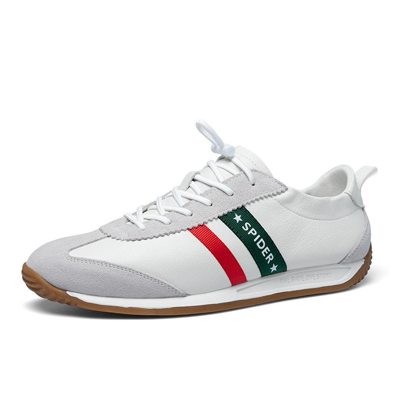 

Wenzhou 2025 trendy shoes new versatile color matching sports and leisure shoes genuine leather men s breathable board shoes 44