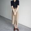 Elegant and Simple Polo Neck Women's Shirt for Spring/Summer
