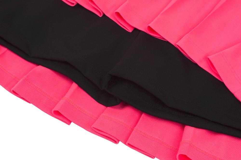 Ssideuneuwa Kvinders Plisseret Nederdel (Fluorescerende Pink)
