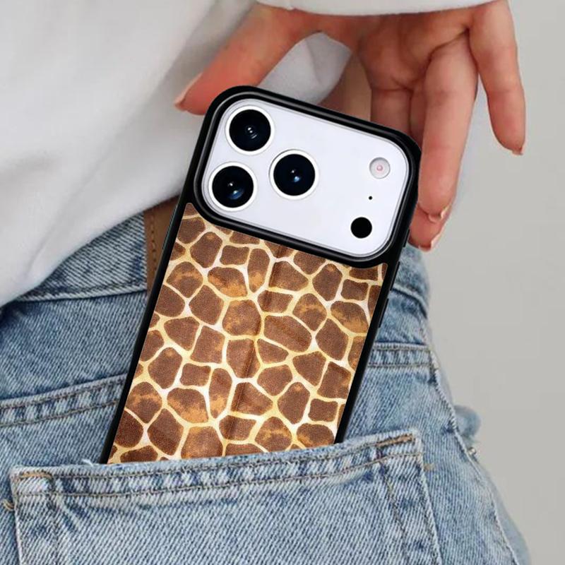 Giraffe Skin Pattern Phone Case for iPhone 16e 15 14 13 12 17 Pro Max Plus Air 17pro Cover Coque