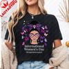 2026 International Womens Day Gift TShirt Butterfly Empowered Women Shirt Feminist Graphic Tee Girl Power Tshirt Fashion Tops