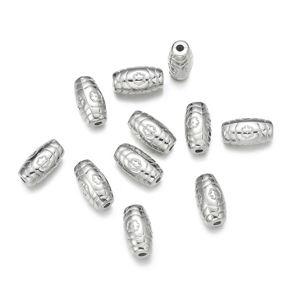 50pcs/lot CCB Spacer Beads Charms Antique Silver Color Spacer Beads Charms Pendants For DIY Bracelets Jewelry Making Accessories