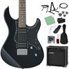Pacifica 120H Electric Guitar Black 14-Piece Beginner Set with GA15II Amplifier
