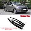 For Peugeot 301 Sedan 2014 2015 2016 2017 2018   Side Window Deflector Door Visor Wind Shields Sun Rain Guards Raincoat