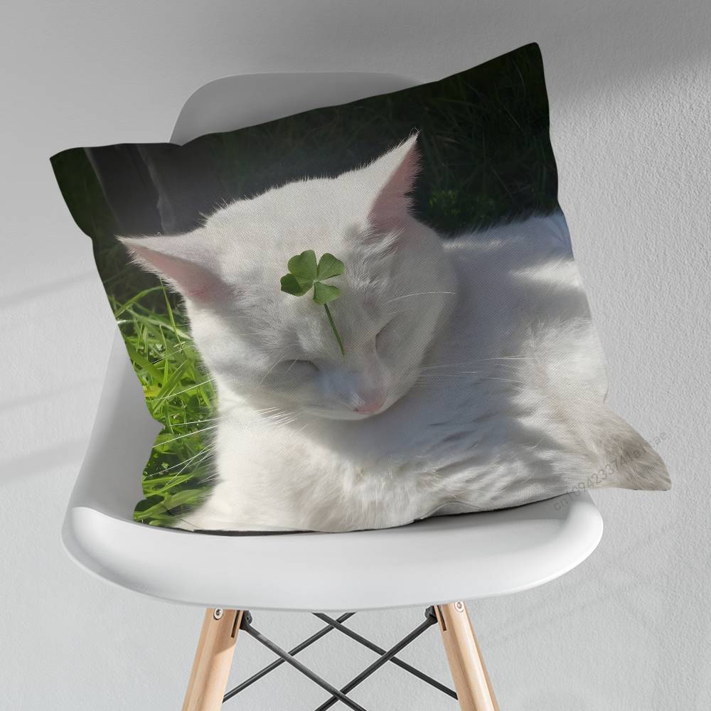 Glücksklee Kissenbezug für Wohnzimmer Sofa Kissenbezug Heimdeko Schlafzimmer Zimmer Bett Kissenbezug