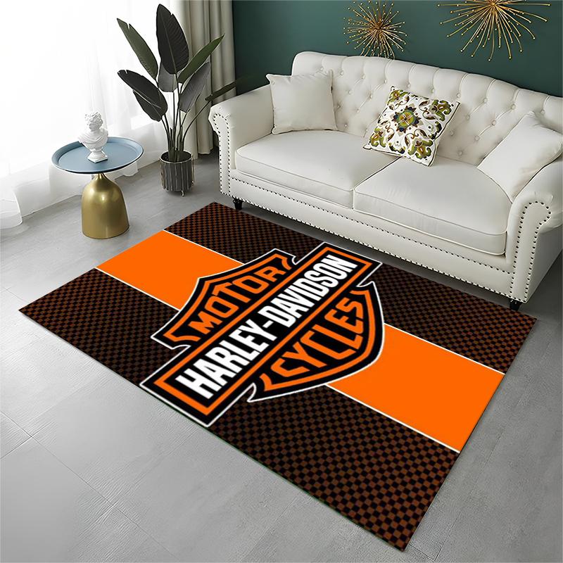 Classic H-Harleys Racing Moto Carpet Rug for Playroom Bedroom Living Room Sofa Home Decor,kid Game Area Rug Non-slip Floor Mat