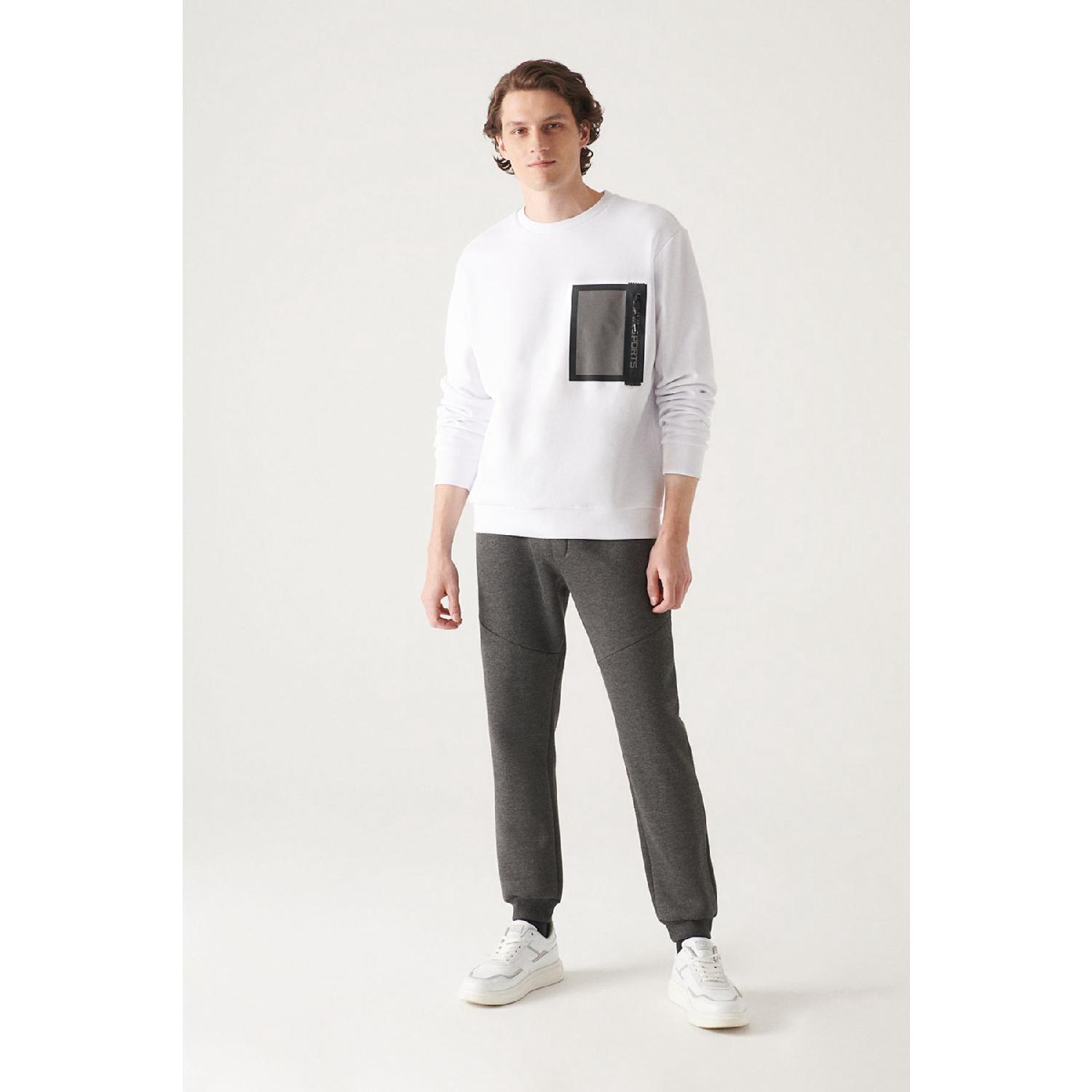 

Мужские спортивные штаны для джоггеров стандартного кроя антрацитового цвета с 3 нитями A22y3430 XS