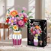 Flowers Bouquet Building Set with 2 in 1 Vase, 16 Flowers Bouquet Sets for Adults & Women, Compatible with Lego Flowers Bouquet, for Wife Mom Mother