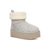 New UGG Classic Mini Platform Felted Boot Grey Women's 1144047-GREY