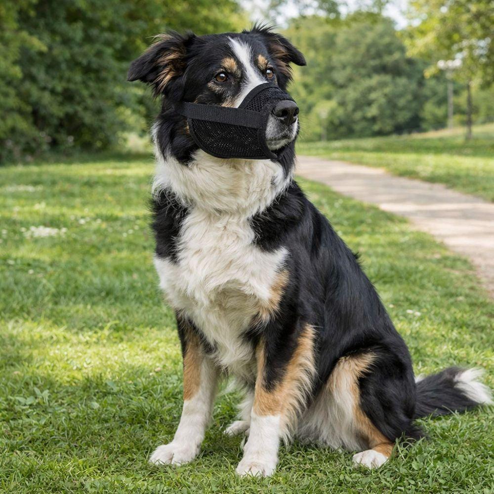 Anti-Biss Hundemaske aus Netzstoff Verhindert Bellen Atmungsaktiv Hundemaulkorb Weiche Verstellbare Hundemaulabdeckung Für Spaziergänge im Freien