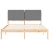 Bed Frame with Padded Headboard Light Grey 140 X 190 Cm
