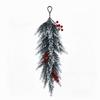 Poinsettia Berries Decor Christmas Wreath Plastic Christmas Wall Decorative  Christmas Decor