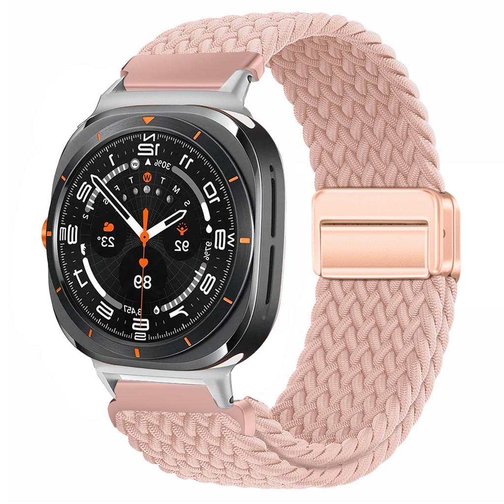 For Samsung Galaxy Watch Ultra Strap 47mm Accessories Magnetic Nylon Braided sport Bracelet Correa Galaxy Watch 7 Ultra Band