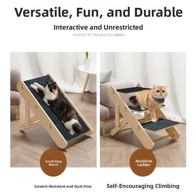 Faltbare Welpen Treppen Multifunktionale Rampe für Hunde Kratzbrett für Katzen Haustier Hundetreppen Tragbare Kletterleiter Verschleißfeste Leiter