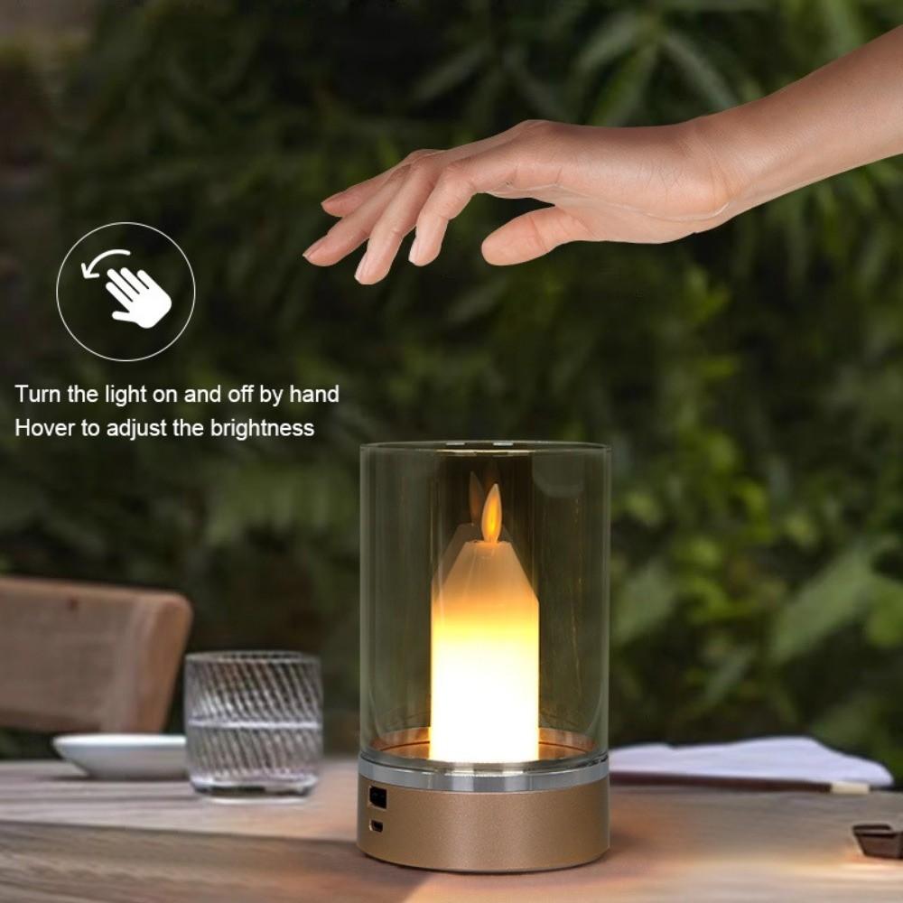 Rechargeable Sensor LED Candle Light Warm White LED Lamp New Night Light  Bedroom
