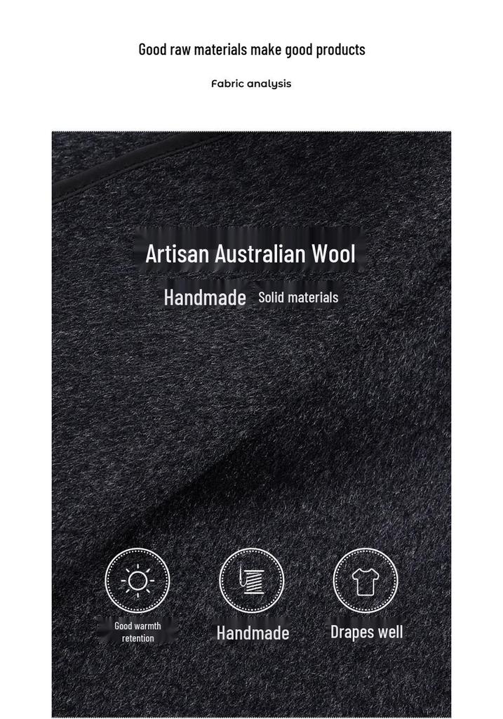 Women's Elegant Double-Sided Wool Coat with Notched Lapel, Perfect for Autumn/Winter