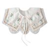Lace Trim Floral Embroidered False Collar Double-layer Shoulder Wrap  Women Fashion