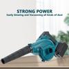 2 In 1 398VF 3000W Foldable Cordless Electric Air Blower Blowing Suction Leaf Blower Dust Cleaner For Makita 18V Battery