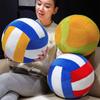 Seat Cushion Soft Furry Fabric Sports Throw Pillow Realistic Volleyball Shape Stuffed Cushion For Work Home Relaxation