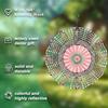 360 Degree Rotating Metal Wind Chime 10 Inch Vibrant Zebra Floral Design Perfect for Garden Balcony Yard Decor Year Round Outdoor Charm