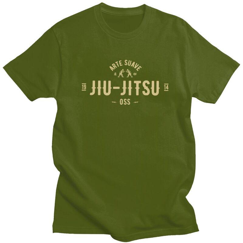 Brazilian Jiu Jitsu Shirt Arte Suave Oss BJJ T Shirts for Men 100 Cotton Tees Fathers Day Gift Tshirts Fashion Tshirt