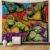 N-Черепашки-ніндзя Мультфільм Аніме Мультяшний Гобелен Мистецтво Наукова фантастика Кімната Домашній Декор Настінне Вішання Домашній Декор