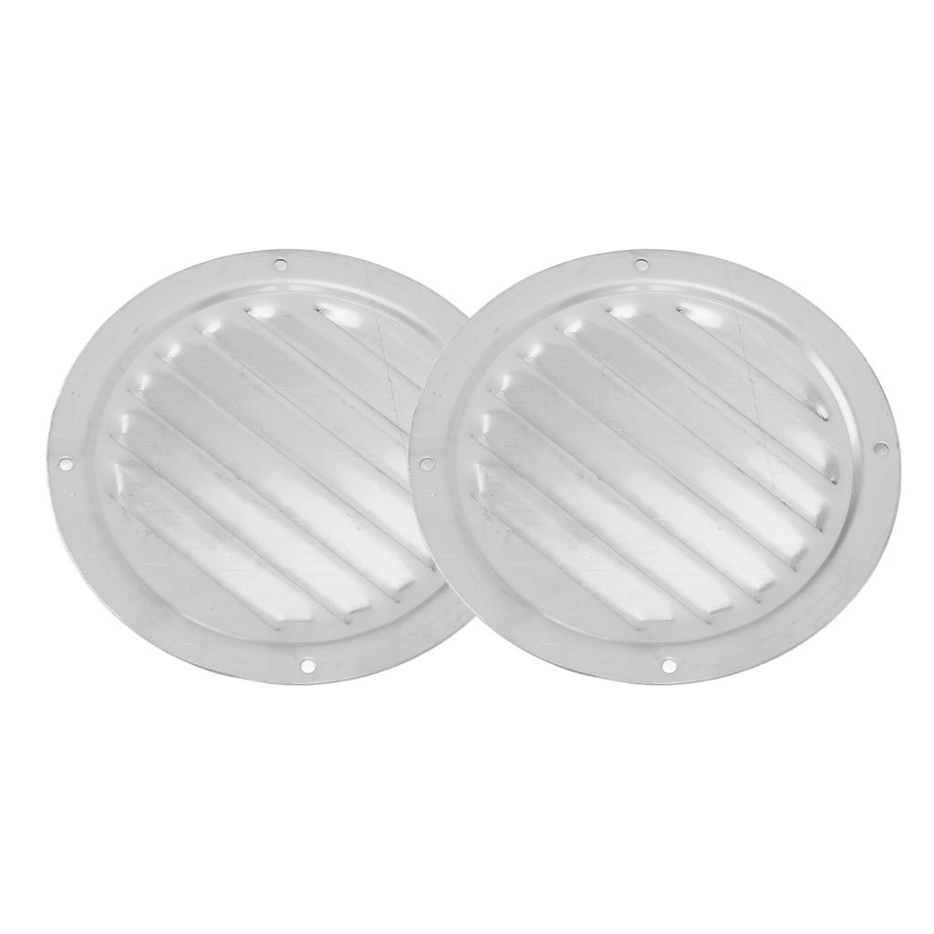 2 Stück runde, lamellenförmige Lüftungsabdeckung aus Edelstahl in Marinequalität, regendicht, für Boote und Yachten, 5 Zoll