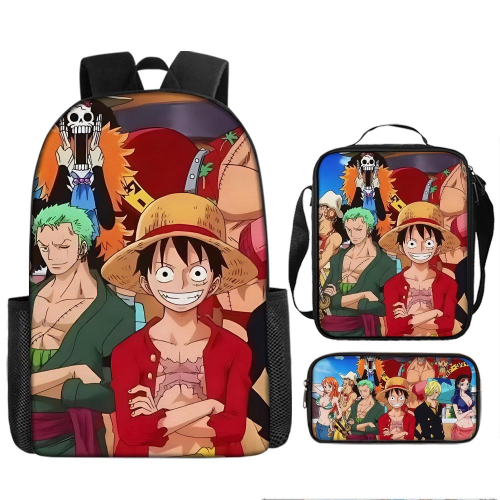 ONE PIECE Luffy one piece schoolbag Sauron backpack student Nautical king backpack satchel pencil case set