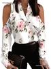 2026 Wish Independent Off-the-Shoulder Long Sleeve Printed Shirt