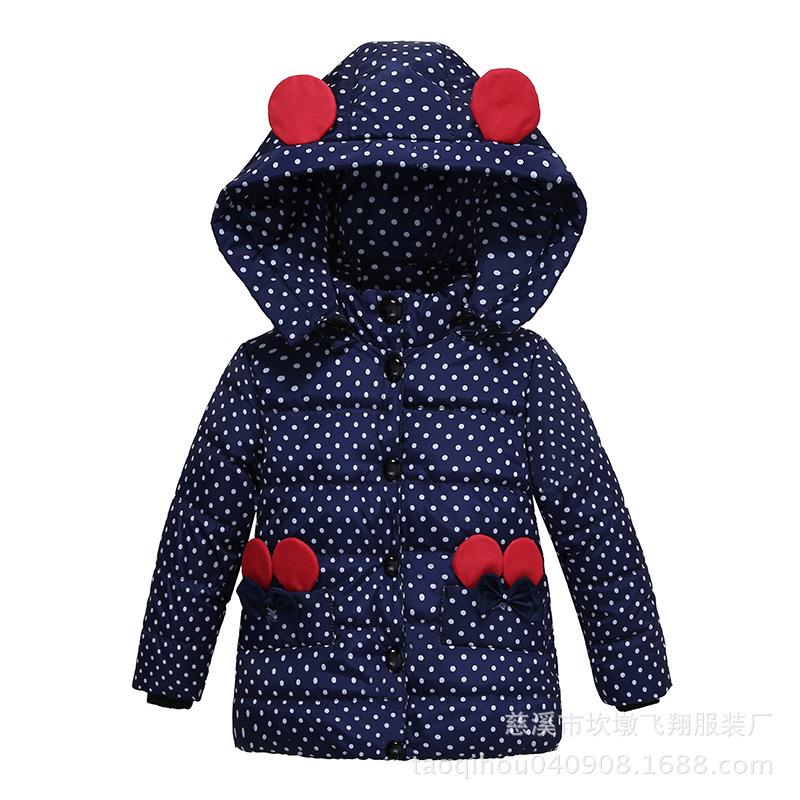 Children's cotton-padded clothes for children and girls, silk cotton children's coat cotton-padded clothes.