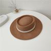 French Wool Woolen Groove Small Pearl Camel Hat Women's Autumn and Winter Fashion Versatile Personality Street Shot Concave Top Hat