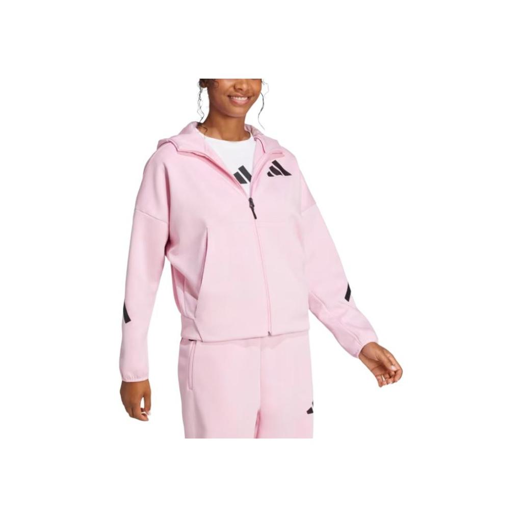 adidas Z.N.E. Full-Zip Hoodie True Pink Women Streetwear JC5393