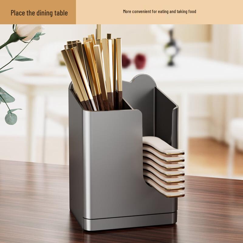 YoShu No-Drill Wall-Mounted Chopstick and Spoon Holder