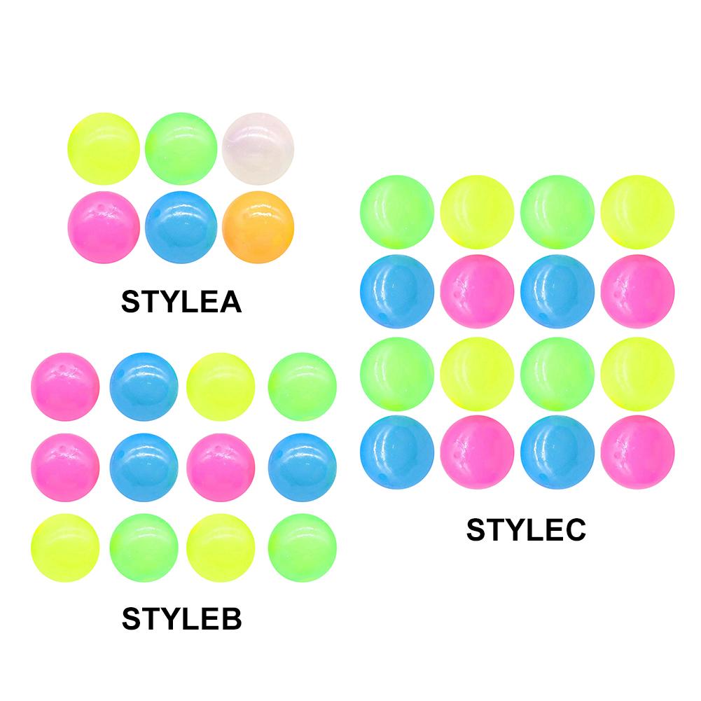 6/12/16PCS Glow in The Dark Sticky Balls Stick To The Ceiling Fun Decompression Fidget Toy Stocking Stuffers for Kids and Adults
