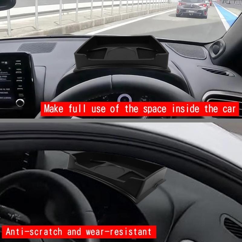 For Toyota yaris 2024 2025 ABS plastic front dashboard trument panel Item storage box phone holder cover Interior Accessories