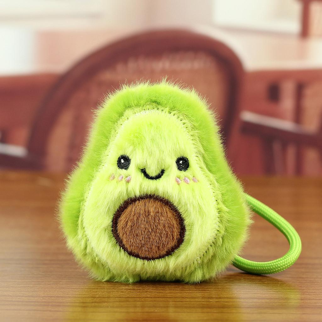 

Avocado Plush Keychain Cartoon Toy For Students Backpack Decor Gift For Kids зелений
