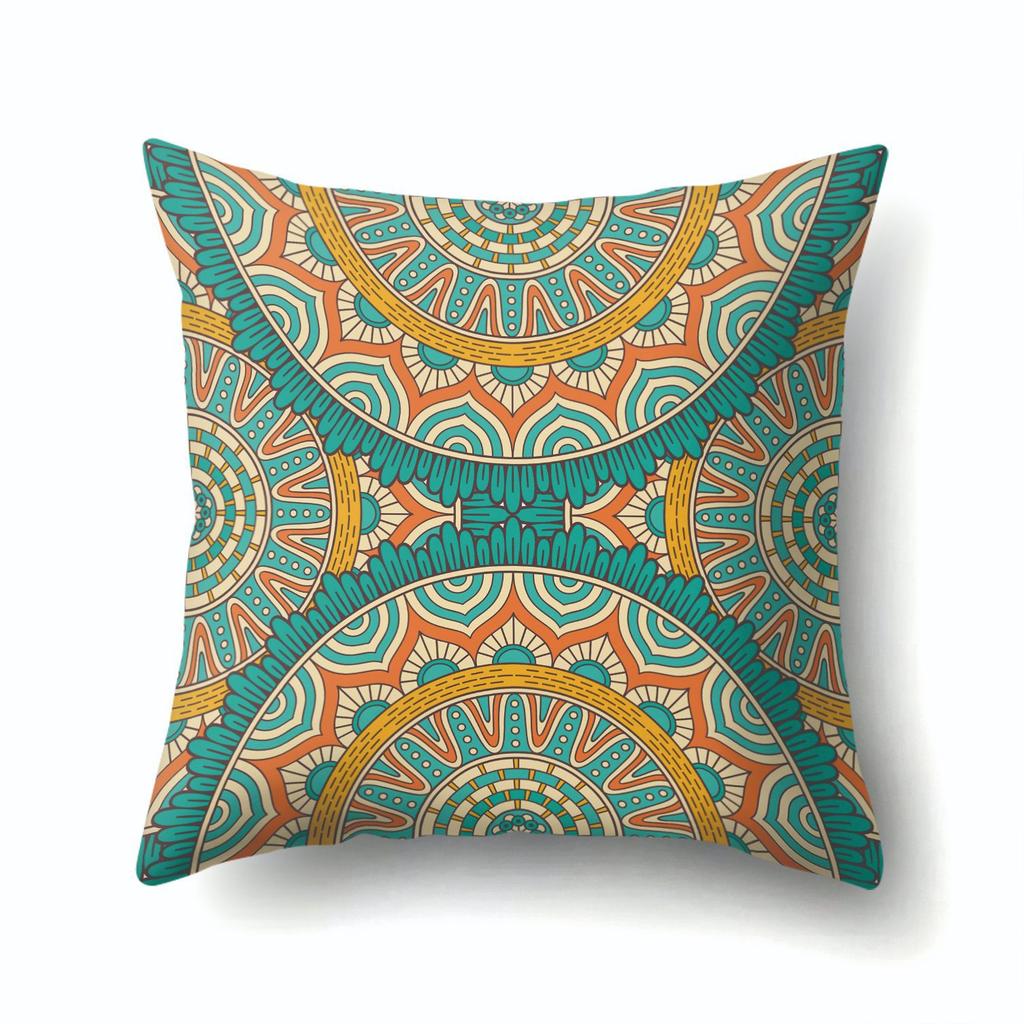 Home Decor Geometric Texture Mandala Polyester Pillow Case Core-free