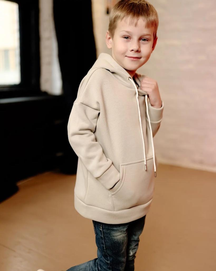 Hoodie (boys) – Warm Oversize Fit, Kangaroo Pocket & Hood, Winter,6394-025-4 HC