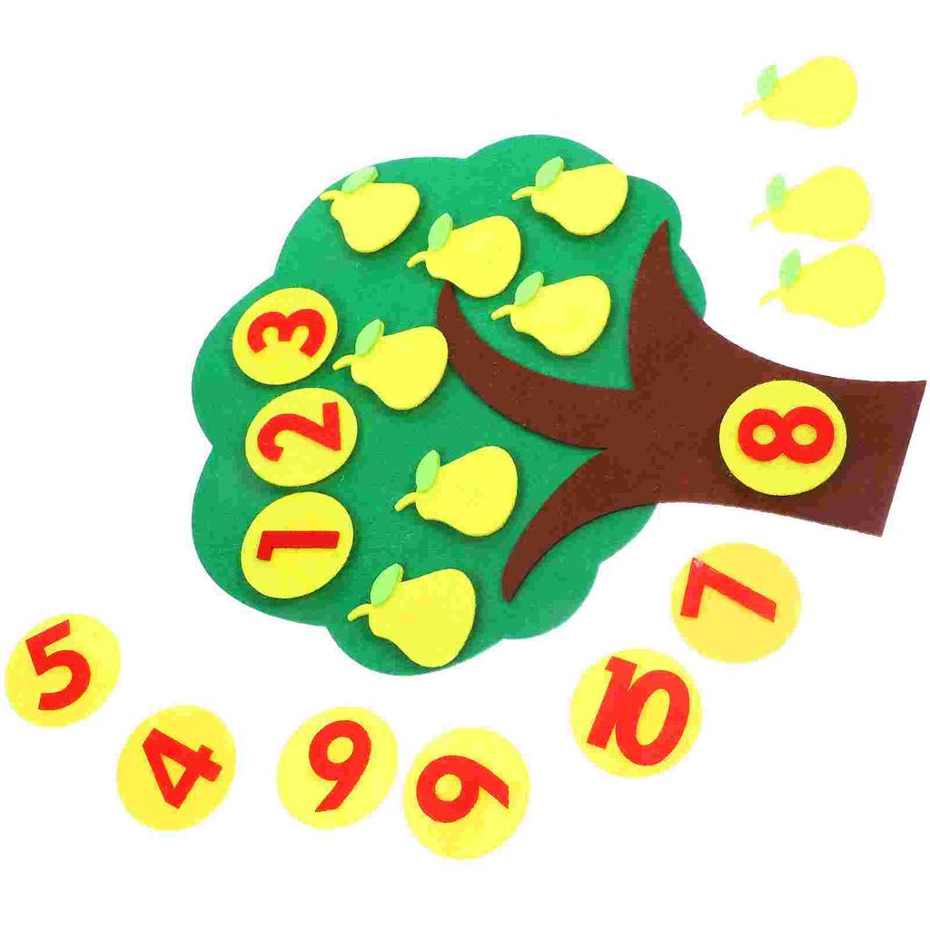 Felt Material Math Toy For Learning Numbers Counting Fruit Tree Educational Supplies Preschool Teaching Tools Non Woven Fabric